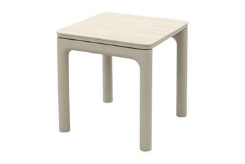 Moretti keramiek bijzettafel 45x45 cm. - Mokka, Verzenden, Nieuw, Rond, Overige materialen