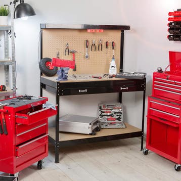 Universele werkbank met gaatjeswand en lade, Doe-het-zelf en Verbouw, Werkbanken, Verzenden, Nieuw