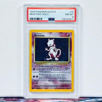 Pokémon Graded card - MEWTWO-HOLO #10 - Pokémon - PSA 8, Nieuw