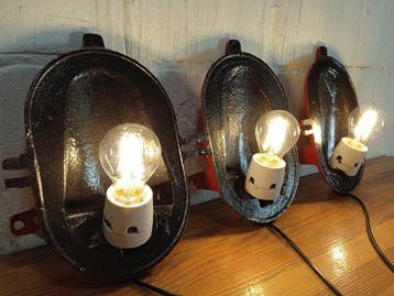 Wandlamp (3) - Vintage Industriële Bulkhead Wandlampen -
