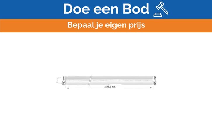 Bieden: Vetus schroefaskoker polyester Ø30 mm - 1500 mm met, Watersport en Boten, Overige Watersport en Boten, Nieuw, Ophalen of Verzenden
