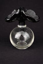 Lalique - Vaas - Twee anemonen - Kristal, Antiek en Kunst