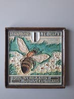 Tegel - Cloisonne tegel Spaarbank Delft - Porceleyne Fles -