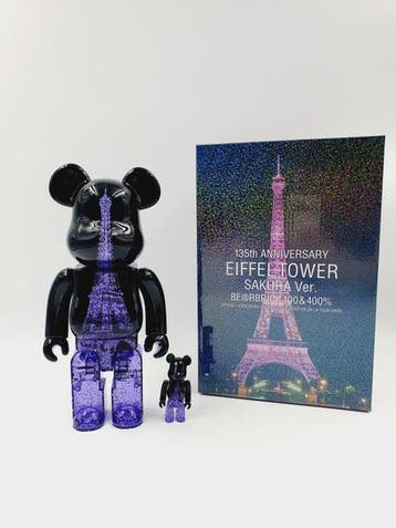 NO RESERVE Medicom Toy Be@rbrick - Effeil Tower Sparling, Antiek en Kunst, Kunst | Designobjecten