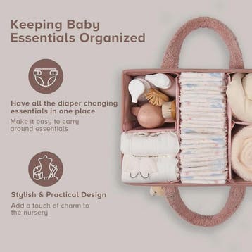 Luxe Baby Luiertas Organizer met Knuffelbeer - Opbergmand vo, Kinderen en Baby's, Verzenden, Nieuw