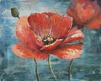 Olieverf schilderij Bloem F6377, Ophalen of Verzenden, Nieuw