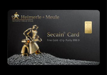 0.5 Gram goudbaar Heimerle en Meule Secain Card, Verzenden, Goud
