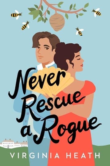 Merriwell Sisters- Never Rescue a Rogue - Virginia Heath, Verzenden, Zo goed als nieuw, Virginia Heath