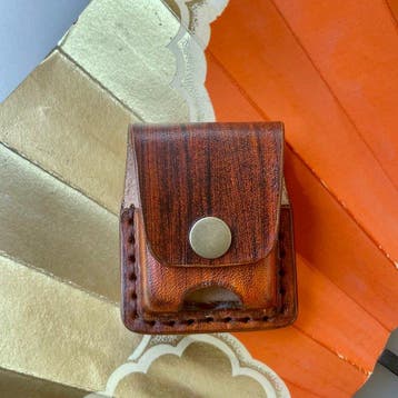 Zippo - Handmade Genuine leather paintbrush case for Zippo, Nieuw