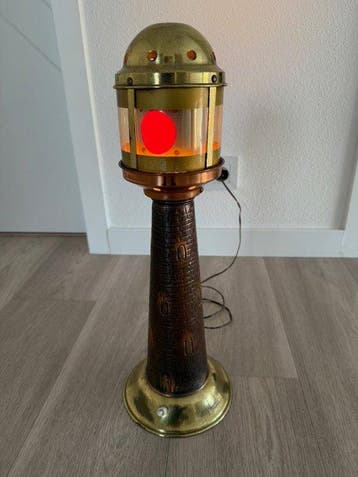 Lamp ornament - Messing, Koper - Vuurtoren draaiend