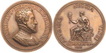 Brons medaille ohne Jahr Frankreich Heinrich Ii 1547-1559, Verzenden