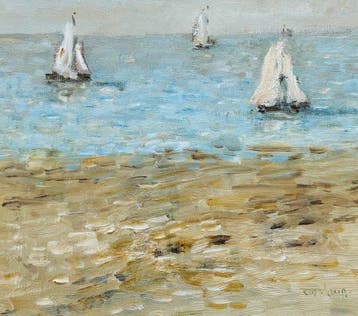 Cor Schaap (1968) - Strandwandeling, Antiek en Kunst