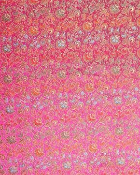 Polyester Polyamide Brokaat Bloemen Roze, Nieuw, Roze
