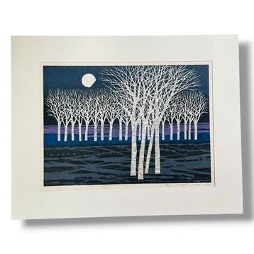 Moonlight () Editie: 15/200 (1976) - houtsnede - Fujita