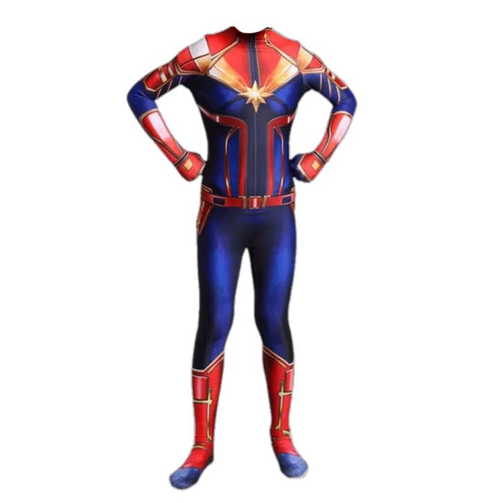 Captain Marvel - 110-116 (4-5 Jaar) - Verkleedkleding, Kinderen en Baby's, Carnavalskleding en Verkleedspullen, Nieuw, Ophalen of Verzenden