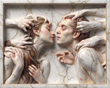Makayhos - [Canvas] Eternal Lovers – Bound Devotion, Antiek en Kunst