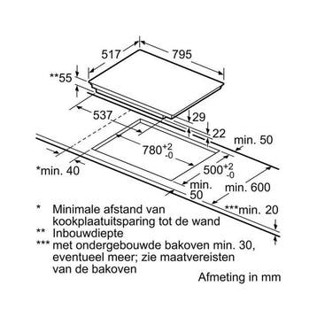 Neff T58BD20N0 Inductiekookplaat - 80 cm - FlexInduction, Verzenden, Nieuw
