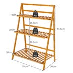 LIVSK Plantenladder met 3 Niveaus - Inklapbaar Bamboe Plante, Verzenden, Nieuw