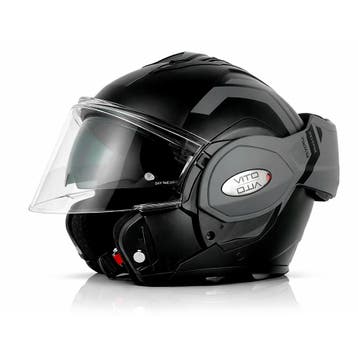 Vito Systeemhelm Reverse Mat Zwart/Grijs, Fietsen en Brommers, Nieuw