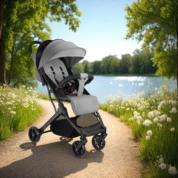 Buggy-kinderwagen Finn, opvouwbaar, 5-puntsgordel - grijs, Verzenden, Nieuw