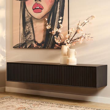 Zwevend tv meubel Madison Black | 160 cm | Starfurn, Ophalen of Verzenden, Nieuw