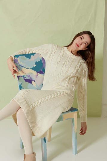 Breipatroon Rok met kabels van Lang Yarns Merino Plus - La, Ophalen of Verzenden, Nieuw