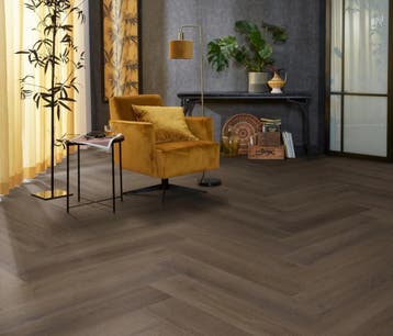 Visgraat PVC vloer bruin XL plak PVC | Topvloeren, Bruin, 75 m² of meer, Nieuw, Ophalen of Verzenden