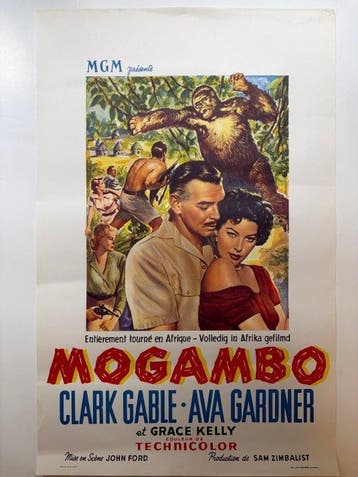 MGM - Mogambo - Original Belgian Movie Poster Mogambo, Nieuw