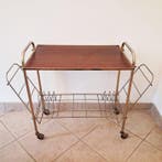 Serveerwagen - Metaal, Hout - Vintage vinylplaathouder /