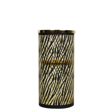 *windlicht cilinder goud zebra breed small 25cm*, Verzenden, Nieuw