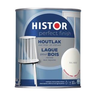 Histor Perfect Finish Houtlak RAL 9003 Hoogglans - 0,75 Lite, Doe-het-zelf en Verbouw, Verf, Beits en Lak, Nieuw, Verzenden