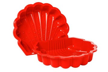 Schelp zandbak rood 2-delig met deksel - SwingKing, Ophalen of Verzenden, Nieuw