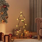 vidaXL Kerstdecoratie kerstboom 60 cm metaal zwart, Diversen, Kerst, Verzenden, Nieuw