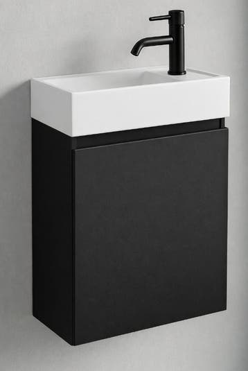 SALE - Volda 40 rechts - Mat zwart - Toiletmeubel -, Ophalen of Verzenden, Nieuw