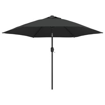 vidaXL Parasol met LED-verlichting en stalen paal 300 cm, Verzenden, Nieuw, 2 tot 3 meter