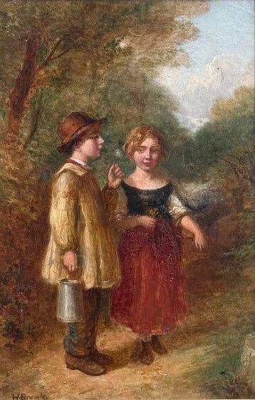 William Bromley III (1816-1890) - Children Collecting Wild