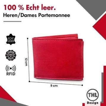 THL Design  Portemonnee Heren  Dames  Billfold Echt Leer, Overige merken, Verzenden, Nieuw, Leer
