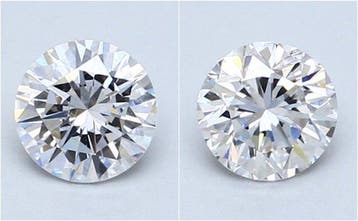2 pcs Diamant (Natuurlijk) - 1.42 ct - Rond - D (kleurloos), Nieuw