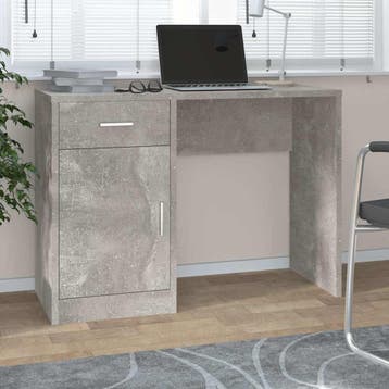 vidaXL Bureau met kast en lade 100x40x73 cm bewerkt hout, Verzenden, Nieuw