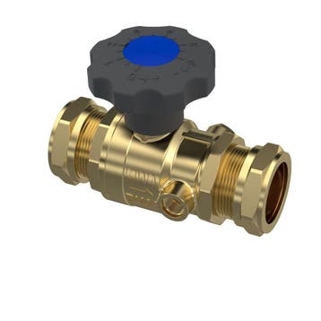 Raminex messing kogelkraan met vertragingsknop en, Doe-het-zelf en Verbouw, Verzenden, Nieuw