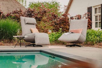Relaxfauteuil Indi Outdoor plus tafel, Ophalen of Verzenden, Nieuw