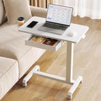 Laptoptafel - Bijzettafel - Verstelbaar - Wit - Rolanstar, Huis en Inrichting, Tafels | Sidetables, Verzenden, Zo goed als nieuw