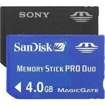 Sony / Sandisk Memory Stick Pro Duo 4GB MagicGate Zwart/B..., Spelcomputers en Games, Ophalen of Verzenden, Zo goed als nieuw