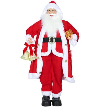 Kerstman 1,15 M Staande Kerstman Met Cadeau- En Kerstklok Vo, Verzenden, Nieuw