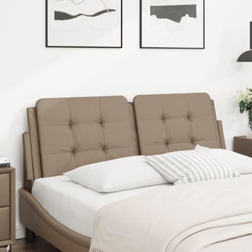 vidaXL Hoofdbordkussen Zadar 140 cm kunstleer, Verzenden, Nieuw, Bruin, Overige materialen