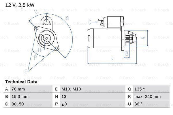 Startmotor / Starter MERCEDES-BENZ GLE (250 d,250 d 4-matic), Auto-onderdelen, Motor en Toebehoren, Nieuw, Ophalen of Verzenden