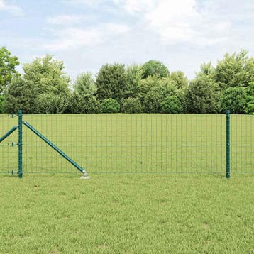 vidaXL Euro-hek met grondpennen 10 x 0,8 m PVC-Coated Staal, Verzenden, Nieuw, IJzer