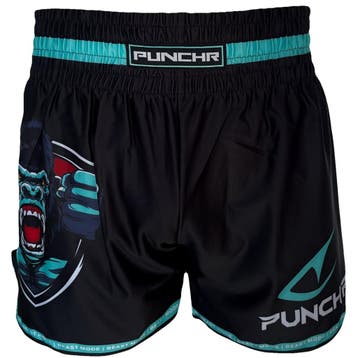 PunchR™ Beast Mode Muay Thai Fight Short Zwart Groen, Ophalen of Verzenden, Nieuw