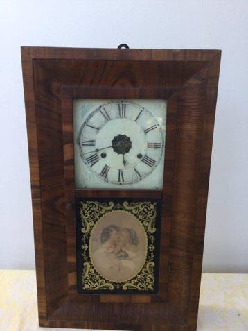 Wandklok - Jerome & Co New Haven - Art Nouveau Hout -