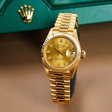 Rolex - LadyDatejust Diamond Dial 18k Gold - 69178 - Dames, Nieuw